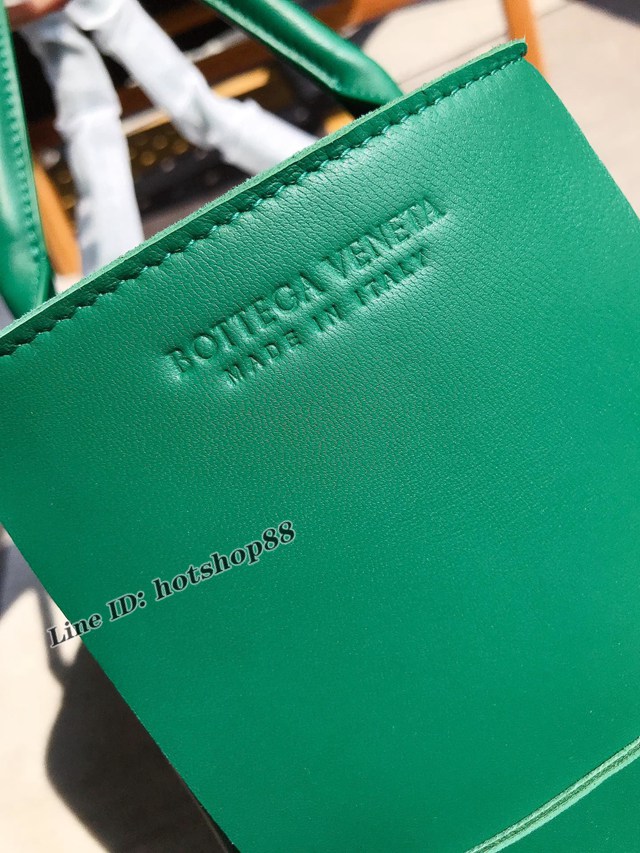 BV專櫃新款Intrecciato編織羊皮雙色拼皮革托特手袋 葆蝶家BV賽車綠超大矩形托特包 bbv1106